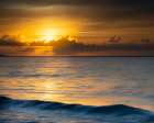 USA-New Jersey-Cape May National Seashore Sunrise on ocean shore Art Print